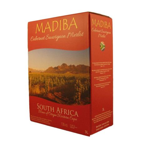 Vynas MADIBA Cabernet Sauvignon Merlot, BIB, raud., sausas, 3 l
