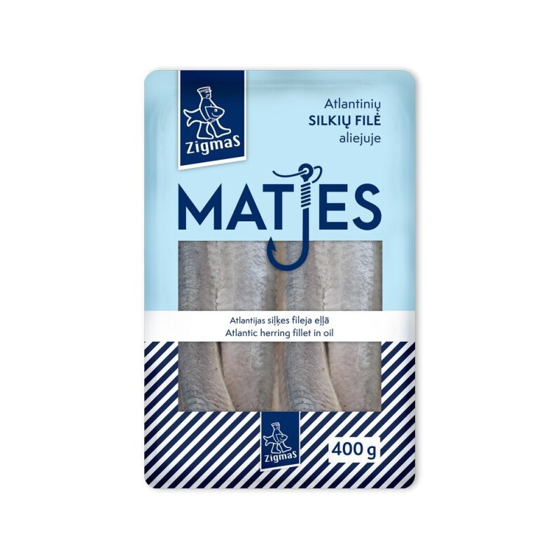 Silkių filė ZIGMAS, MATES, aliejuje, 400 g