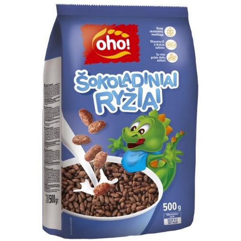 Sausi pusryčiai OHO, šok. sk., 500 g