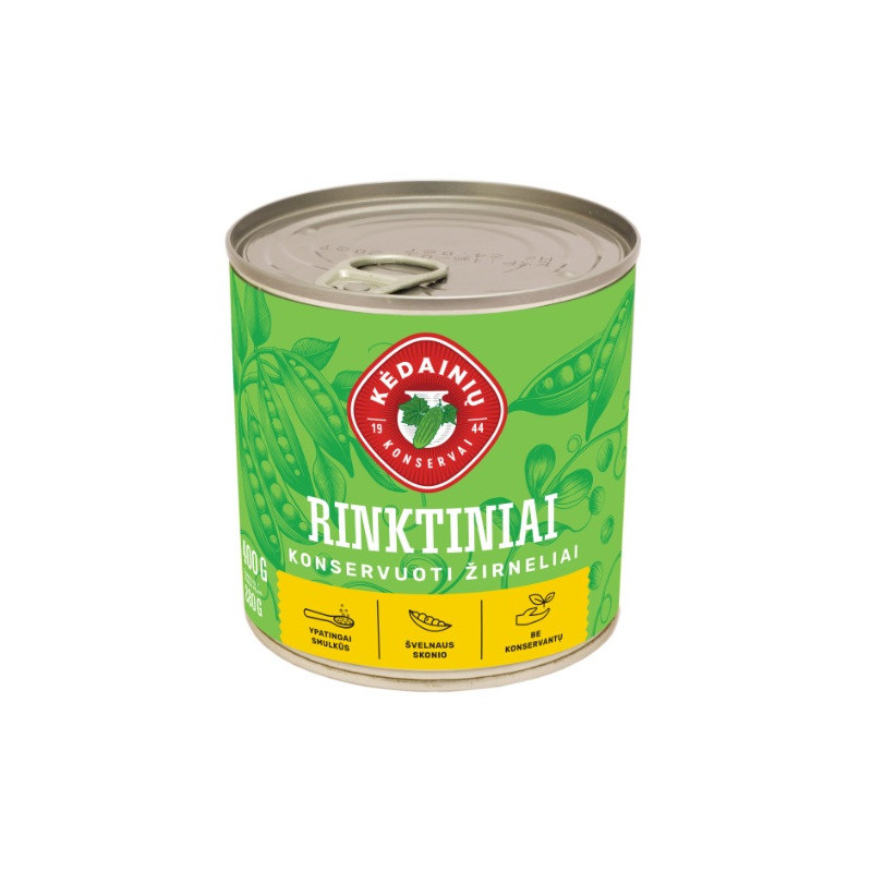 Kons.žalieji žirneliai KĖDAINIŲ ,400 g