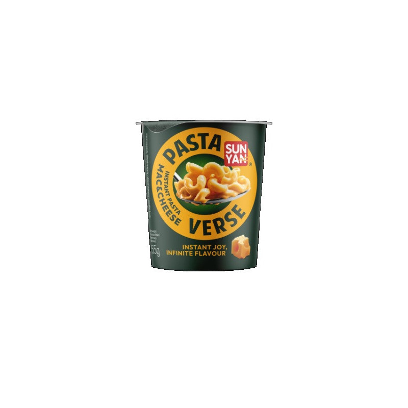 Greitai paruošiami makaronai SUN YAN, Pasta Verse, su sūrio ir grietinėlės padažu, 55 g