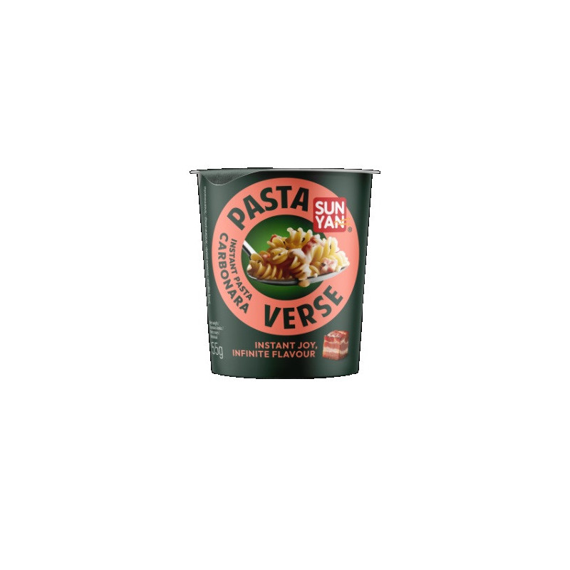 Greitai paruošiami makaronai SUN YAN, Pasta Verse, su Carbonara padažu, 55 g