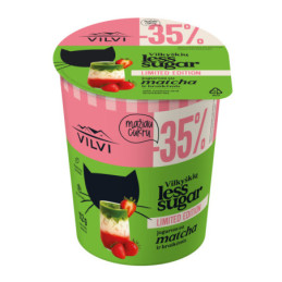 Jogurtas VILKYŠKIŲ, LESS SUGAR su matcha/brašk., 350 g