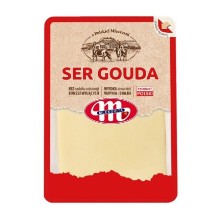 Fermentinis sūris MLEKOVITA, GOUDA, pjaustytas,45%rieb.,500 g