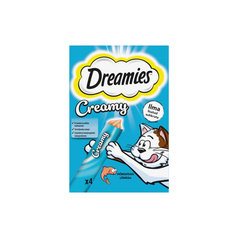 Skanėstai katėms DREAMIES CREAMY, su lašiša, 40 g