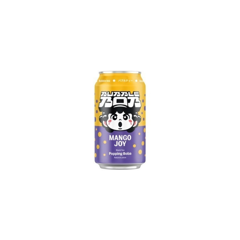Juodos arbatos gėrimas BUBBLE BOB su mangų burbuliukais, 330 ml
