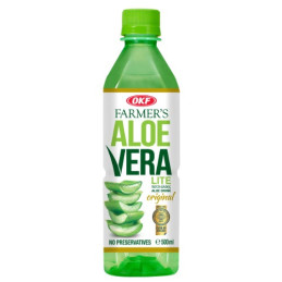 Aloe vera gėrimas OKF FARMERS, su baltųjų vynuogių sultimis, 500 ml