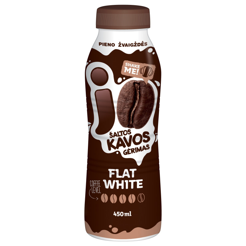 Pieno gėrimas su tirpia kava JO, FLAT WHITE, steril., 450 ml