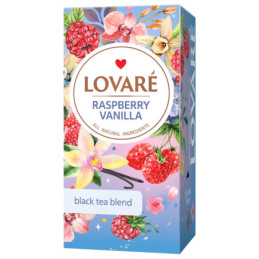 Arbata LOVARE RASPBERRY VANILLA, 24 vnt, 48 g