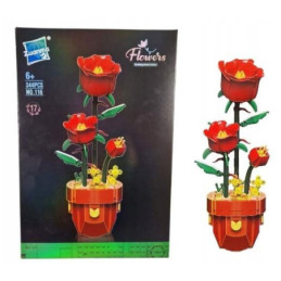 Konstruktorius 7-TOYS Flowers, 344dalių, 1vnt