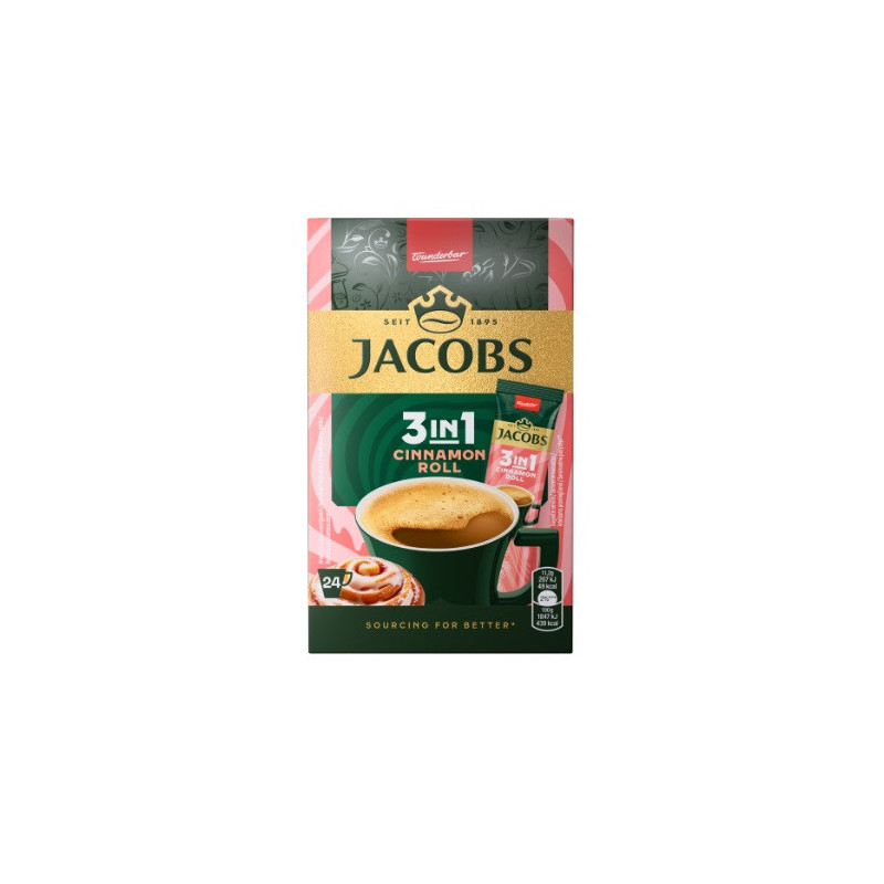 Kavos gėrimas JACOBS 3 in 1 cinnamon roll, 24x11,2 g,269 g