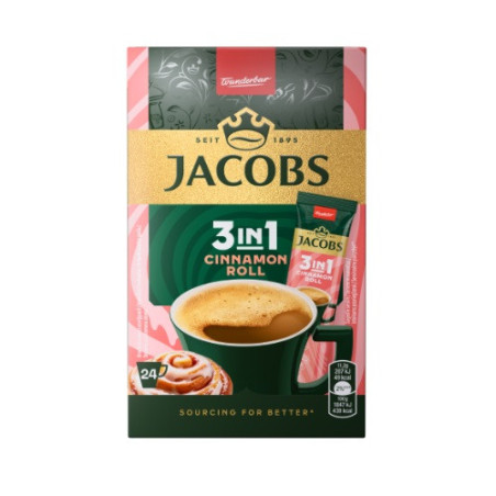 Kavos gėrimas JACOBS 3 in 1 cinnamon roll, 24x11,2 g,269 g