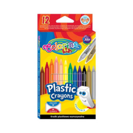 Vaškinės kreidelės Colorino 91992 PTR, 12 spalvų