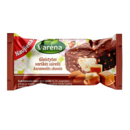 Glaist. varškės sūrelis VARĖNA, karamelės sk., 40 g