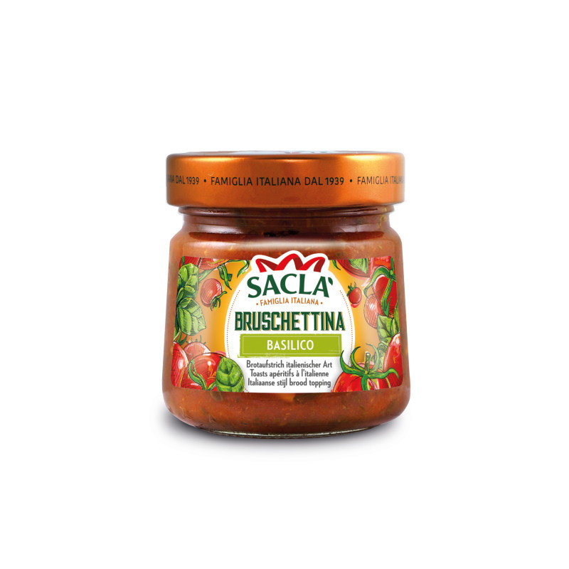 Pomidorų ir bazilikų užtepėlė SACLA, 190 g
