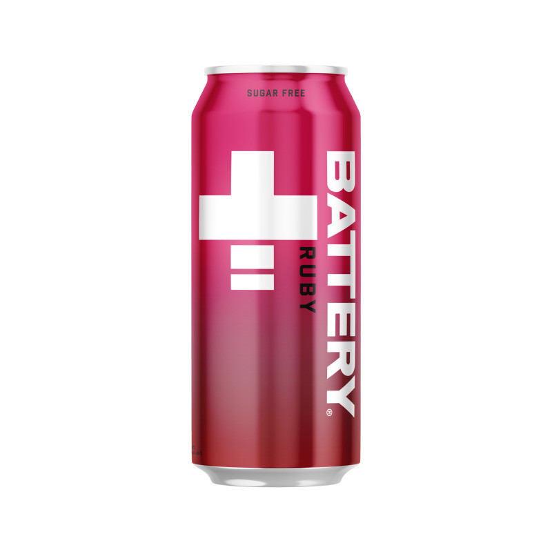 Energinis gėrimas BATTERY, RUBY SUGAR-FREE, skard., 500 ml