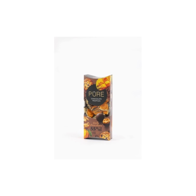 Juodojo šokolado PURE triufelių rinkinys, 108 g