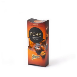 Juodojo šokolado triufeliai PURE su kreminiu apelsinų likerio COINTREAU įdaru, 108 g