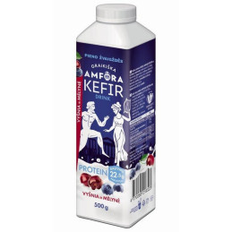 Kefyro gėrimas GRAIKIŠKA AMFORA PROTEIN, vyšn. ir mėl. sk., 1.8 %, 500 g