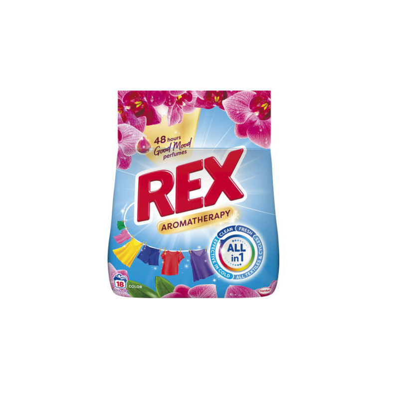 Skalbimo milteliai REX AROMATHERAPY COLOR, 18 skalb., 990 g