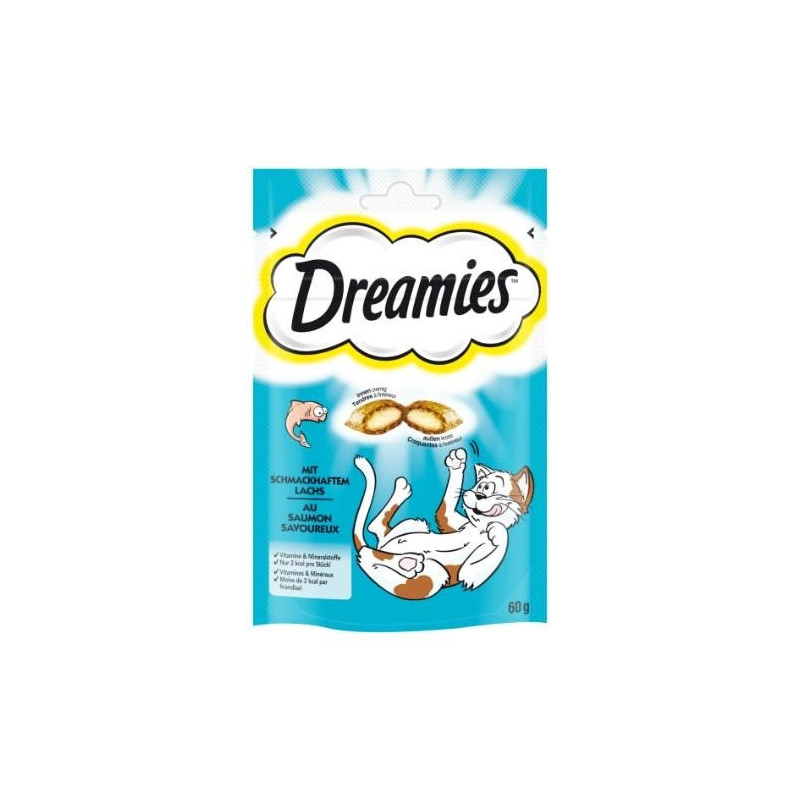 Skanėstas katėms su lašiš. DREAMIES C&T, 60 g