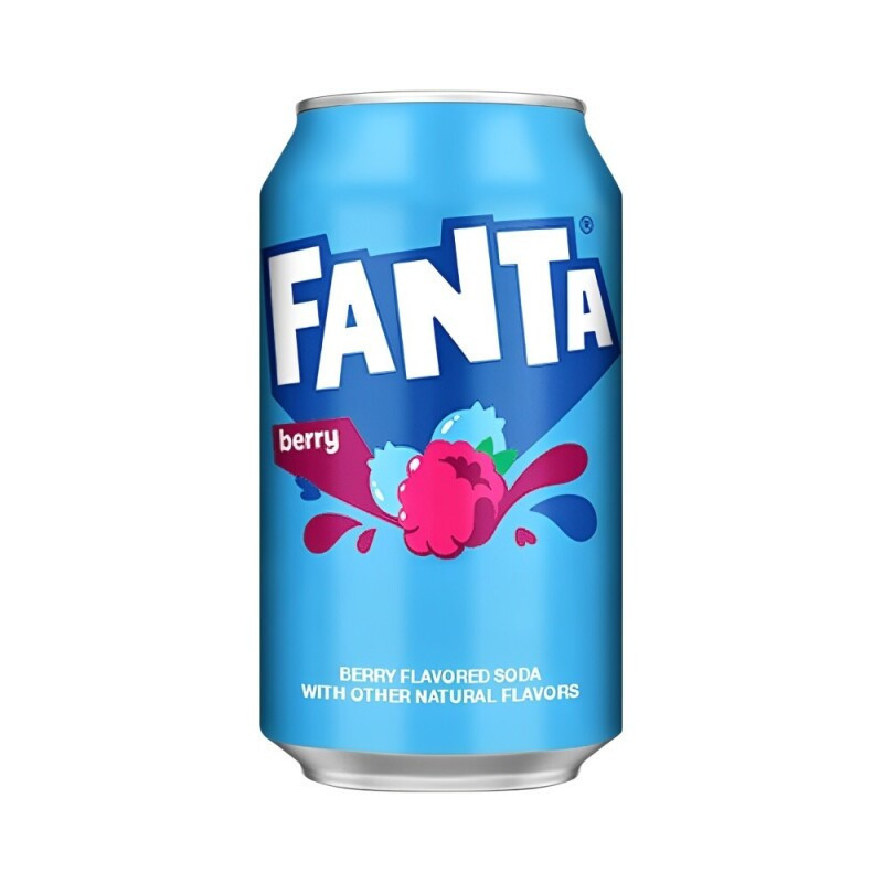 Gazuotas gaivusis gėrimas FANTA įv. uogų sk., 355 ml