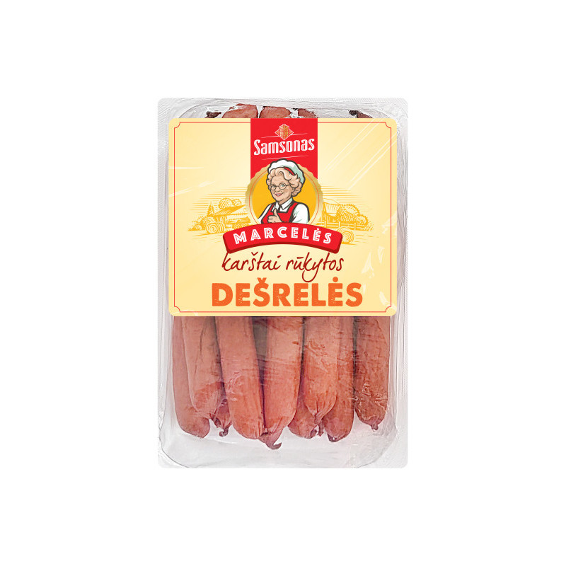 K.r. dešrelės SAMSONAS, MARCELĖS, medžiotojų, I r., 400 g