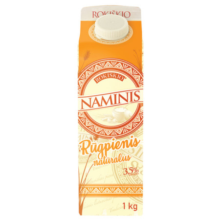 Rūgpienis ROKIŠKIO NAMINIS, 3,5% rieb., 1kg
