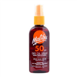 Purškiamasis apsauginis sausasis aliejus MALIBU SPF50, 100 ml