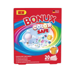 Skalbiamosios servetėlės BONUX COLOR SAFE, 20 vnt.