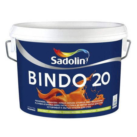 Dažai Sadolin Bindo 20 W0/BW, balti, 2.5 l