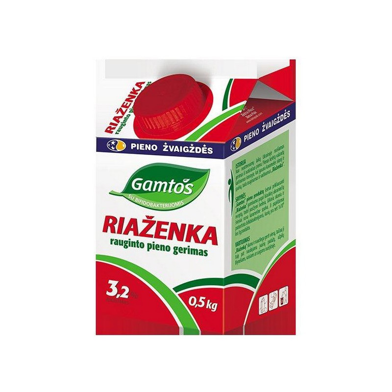 Rauginto pieno gėrimas RIAŽENKA GAMTOS 3,2% rieb.,500g t-rex