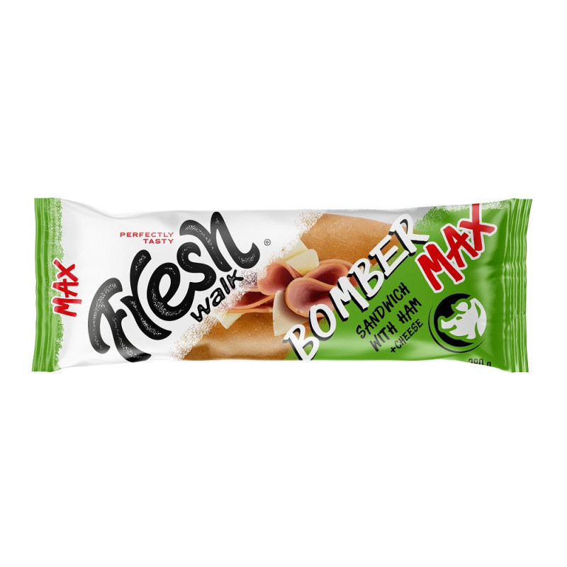 Sumuštinis su kumpiu ir sūriu BOMBER MAX 280g