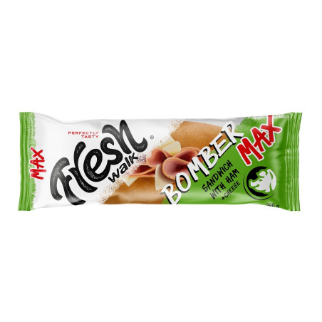 Sumuštinis su kumpiu ir sūriu BOMBER MAX 280g