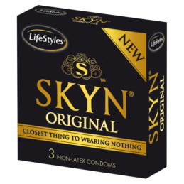 Prezervatyvai LIFESTYLES SKYN juodas, 3 vnt