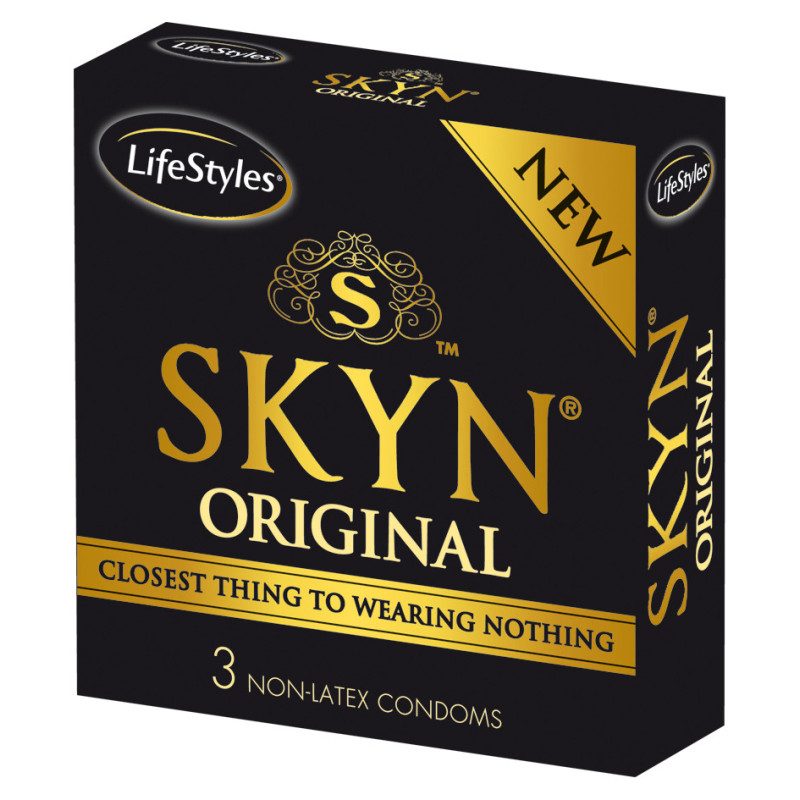 Prezervatyvai LIFESTYLES SKYN juodas, 3 vnt