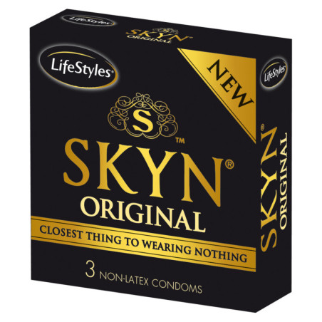 Prezervatyvai LIFESTYLES SKYN juodas, 3 vnt