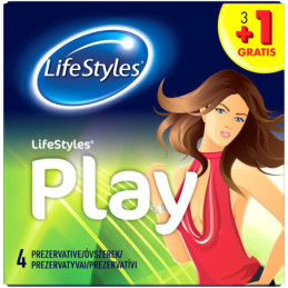 Prezervatyvai LIFESTYLES  Play, 4 vnt.