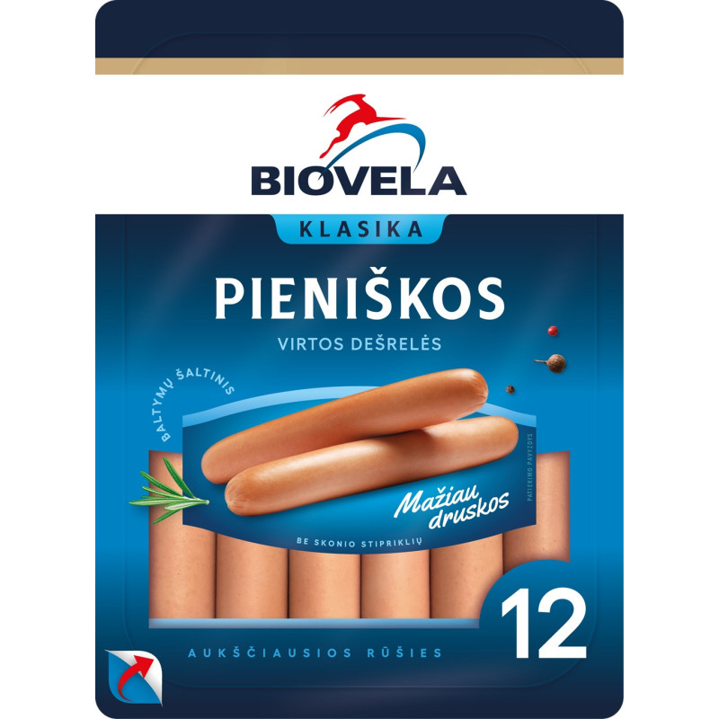 Virtos pieniškos dešrelės BIOVELA, a.r., 520 g