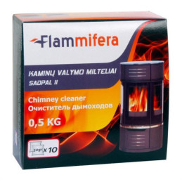 Kaminų valymo milteliai FLAMMIFERA Sadpal II, 0,5 kg