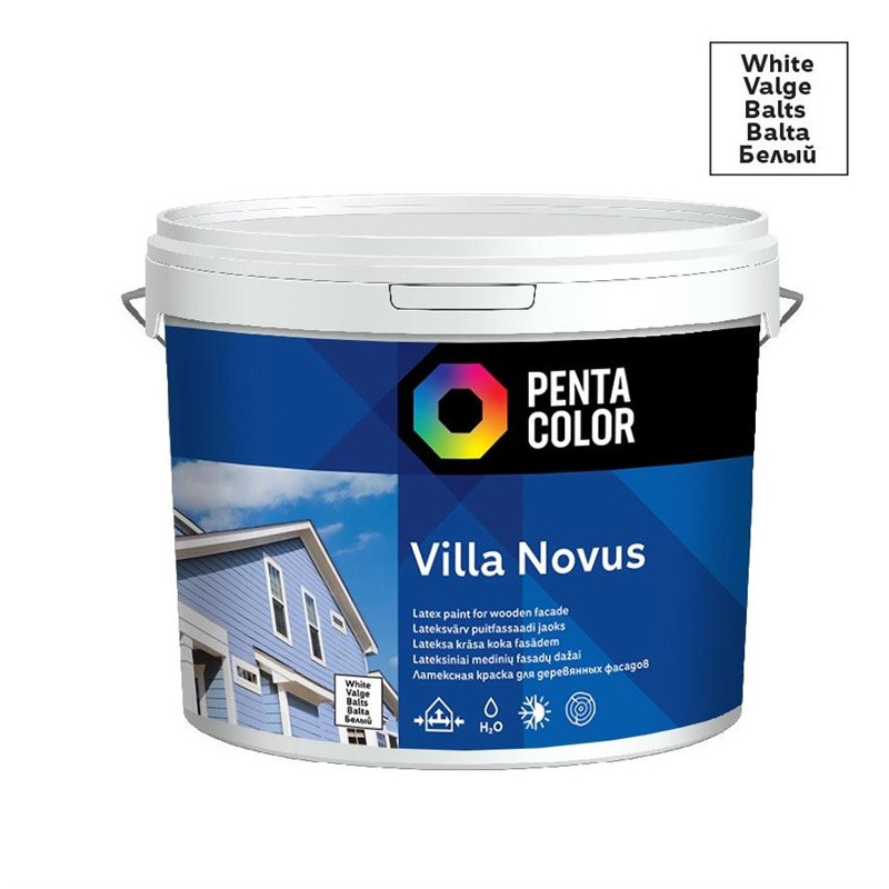 Fasado dažai Pentacolor Villa Novus, balta, 3 l