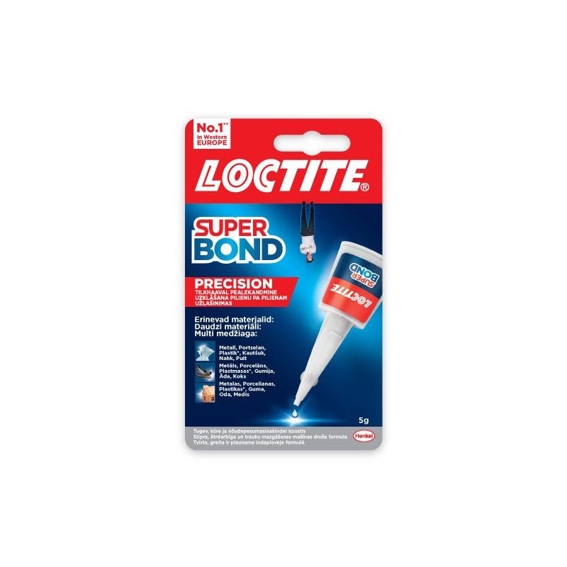 Universalūs klijai Loctite Super Bond Precision, 5 g