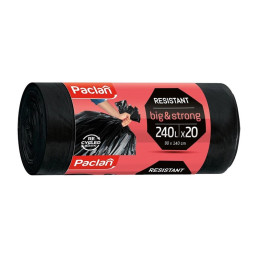 Šiukšlių maišai Paclan, 240 l, 20 vnt., 40MK