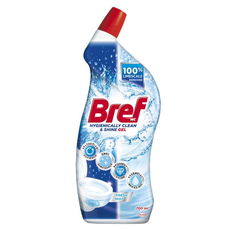 WC valiklis BREF HYGIENE & SHINE FRESH MIST, 700 ml