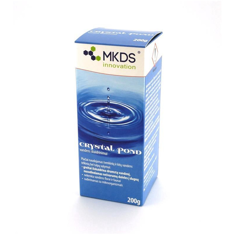 Priemonė vandens skaidrinimui Mkds Crystal Pond, 0.2 kg