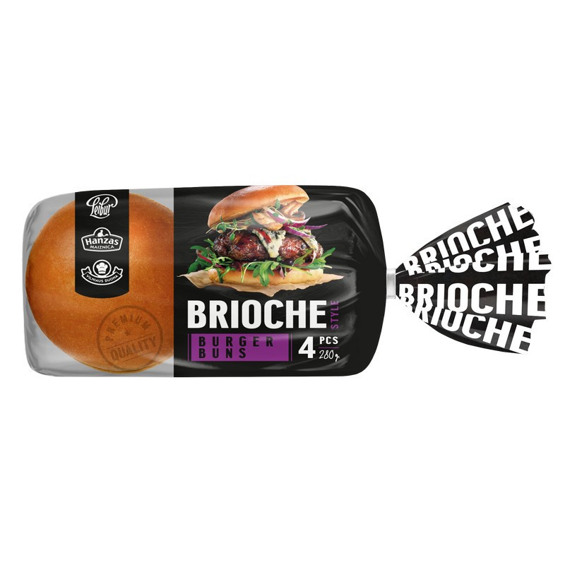 Mėsainių bandelės BRIOCHE, 280 g