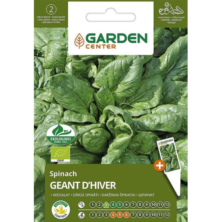 Sėklos Garden Center, špinatai GEANT DHIVER, 2 g