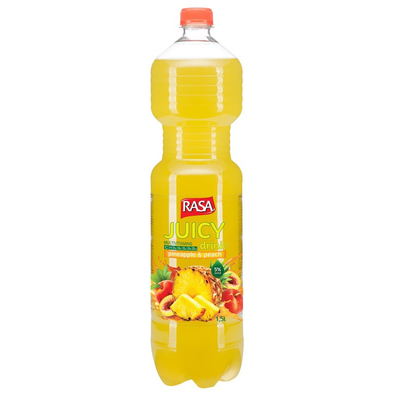 Negaz. gaivusis gėrimas RASA JUICE DRINK, anan. ir pers. sk., 1.5 l