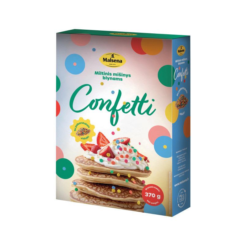 Miltinis mišinys MALSENA blynams CONFETTI, 370 g