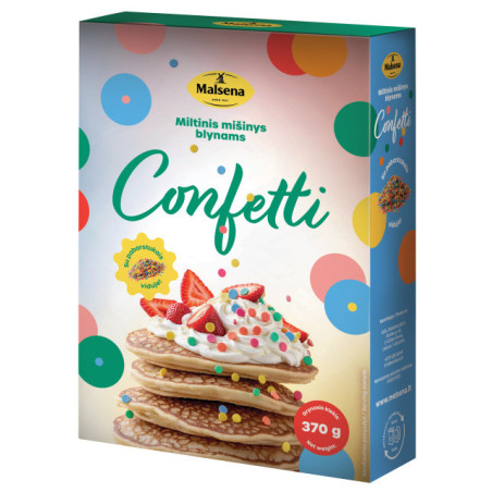 Miltinis mišinys MALSENA blynams CONFETTI, 370 g